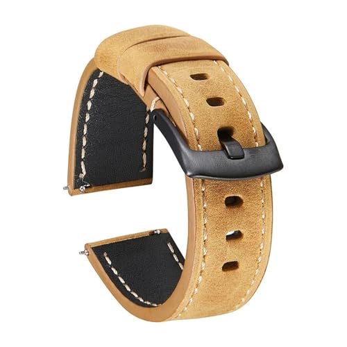 Bracelet montre cuir vache libération rapide sangle poignet 20mm 22mm