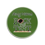 UNIGIFT Posavasos de Cristal Personalizable con Texto en inglés «Rock Test Glass» (diseño de ocasión), para Cualquier Nombre, Mensaje, único, Vidrio, Verde, Redondo