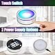 EEEKit 2 Stück Led Licht Sockel, 6 Farben Rund Led Leuchtsockel Display Basis Ständer für Kristall Glas Flat Concave Base