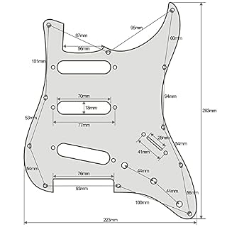 Guitare Pickguard 1 PC Miroir Guitar PickGuard 11 Trous SSS Plaque de Gratte à Guitare avec vis de Piquet pour… – Image 4