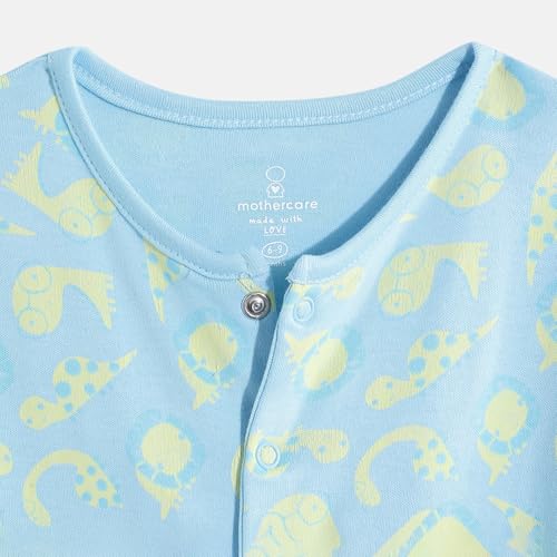 Image of Mothercare Girls Autumn Charm Printed Full Sleeve All-In-One Romper | Soft Cotton Jumpsuit Bodysuit for Baby & Toddler | (Pack of 2)