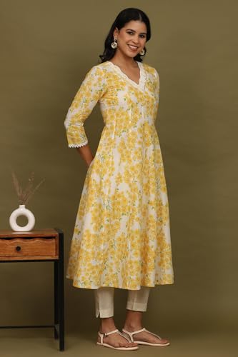 Image of W for Woman Solid Straight Pure Cotton Kurta