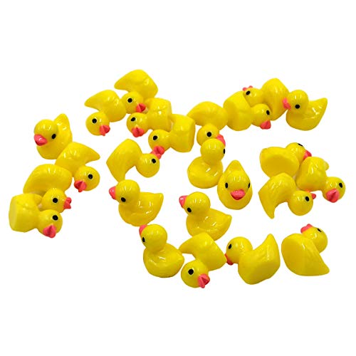 EMiEN 25PCS Little Yellow Duck Duckling Miniature Ornament for DIY Dollhouse Decoration Fairy Garden Plant DÃ©cor, Nice Decoration Accessories for Desk,Cabinet,Kids Room,Party etc.