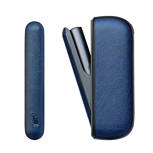 ZAKKA レザーケース iqos イルマとの互換性あり ケース イルマケース+ドアカバー 2点セット 耐衝撃 指紋防止 収納ケース TPU+PUレザー アイコス イルマ向け カバー ケースをつけたまま充電可 バッテリー残量確認 ILUMA ケース タバコ