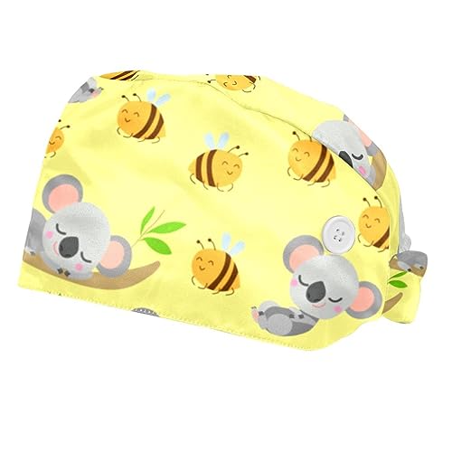 Casquettes de travail ajustables lot de 2 chapeaux bandeau transpiration homme femme koala