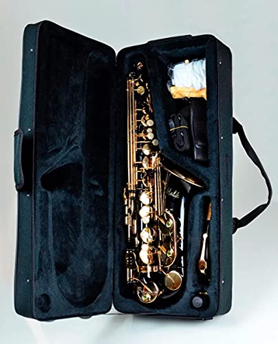 Saxofone Alto Mib Preto Com Douradas (novo) Garantia+nfe
