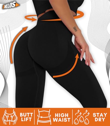 SNELOS High-Waisted Leggings for Women - Stylish & Durable Perfect for Gym & Daily Wear - Yoga Leggings for Women