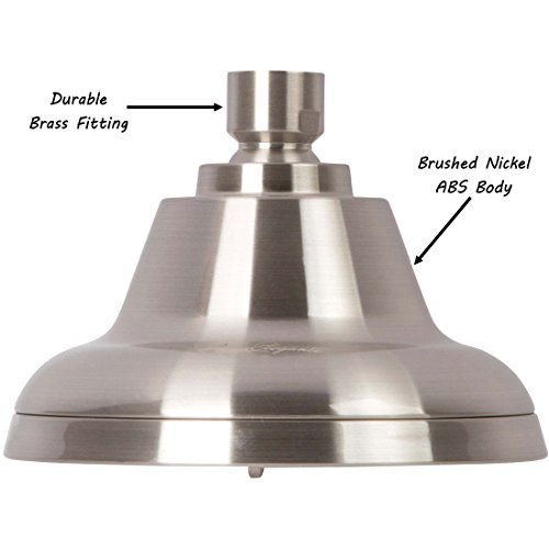 Aqua Elegante Massage & Mist Shower Head - Great High Pressure, Multi-Function, Wall Mount, Adjustable Showerhead - Brushed Nickel