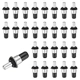 uxcell 40Pcs Shutter Repair Pins, 0.98'x0.43' Metal Spring-Loaded Replacement Pins Plantation Shutter Fasteners for Blind Windows Cabinet Movable Blade with Sleeve, Black