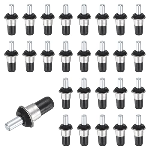 QUARKZMAN 60 Piezas De Pasadores De Reparación Para Persianas, 0.98x0.43 Pasadores De Metal Con Resorte De Reemplazo Para Persianas De Plantación, Fijadores Para Ventanas, Negro