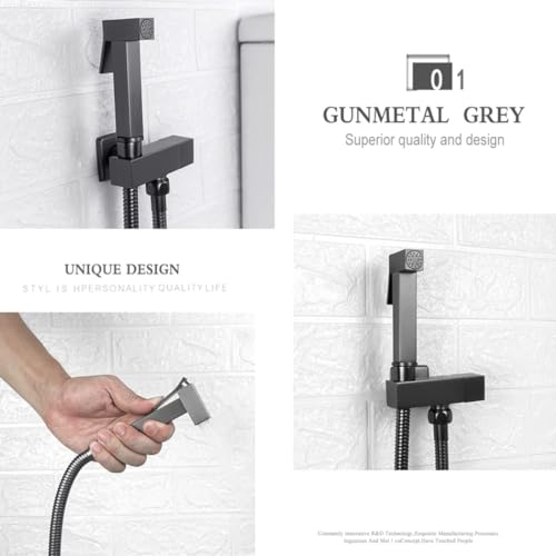 Kit de bidet wc avec douchette jet réglable et flexible