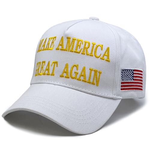 Trump 2024 Mütze 45-47 MAGA Hat Make America Great Again Donald Trump Stickerei, Slogan mit USA-Flagge, verstellbare Baseballkappe, M/Einheitsgröße