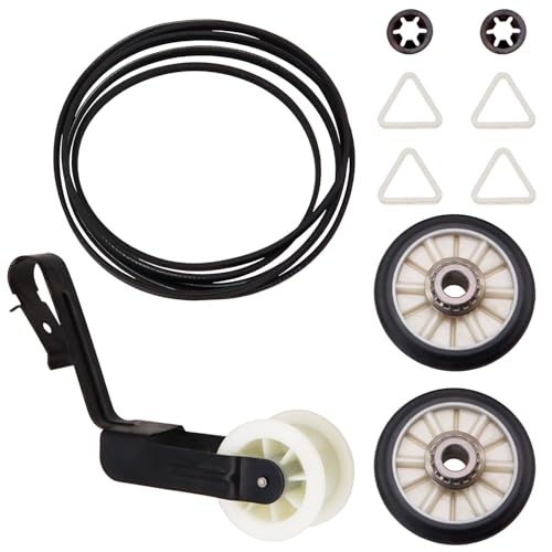 Dryer Repair Kit Replace for Whirlpool WED5000DW1 WED5000DW2 WED5010LW1 WED5010LW0 WED49STBW0 WED49STBW1 WED5000VQ0 WED5000VQ1 - Drum Rollers 14210017, Belt 341241, Idler Pulley 14210023