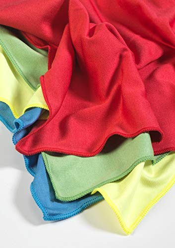 Glass Cleaning Cloths, 10 Pack, 40x40cms, Yellow, Glass, Mirrors, Showers, car, Polished Surfaces, Professional Quality