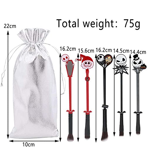 The Nightmare Before Christmas Makeup Brushes, Coshine 5Pcs Corpse Bride Anime Makeup Brush Set #TOP4