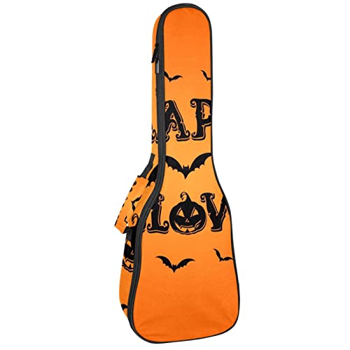 Sac rembourré 10mm pour ukulélé concert housse robuste orange Halloween
