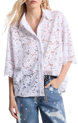 Chemise en dentelle florale cloutée Michael Kors idéale pour vos soirées