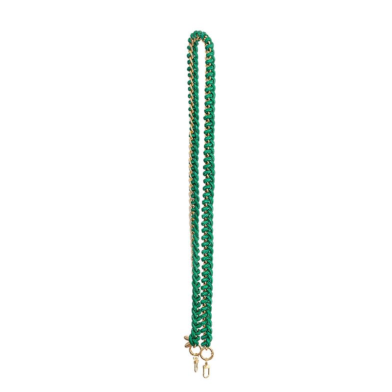 Cadenas Para Bolsos Elegante bolso cruzado trenzado hecho a mano con cadena for mujer - 120 cm de largo(B315 green)