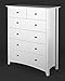Produktbild Highboard Kiefer Vollholz massiv weiß Lagopus 63 - Abmessungen: 127 x 80 x 42 cm (H x B x T)