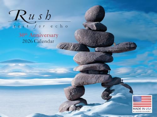 Rush Band Calendario 2026, prueba de 30 aniversario para Echo Edition, calendario mensual de pared, 12 meses, fabricado en Estados Unidos