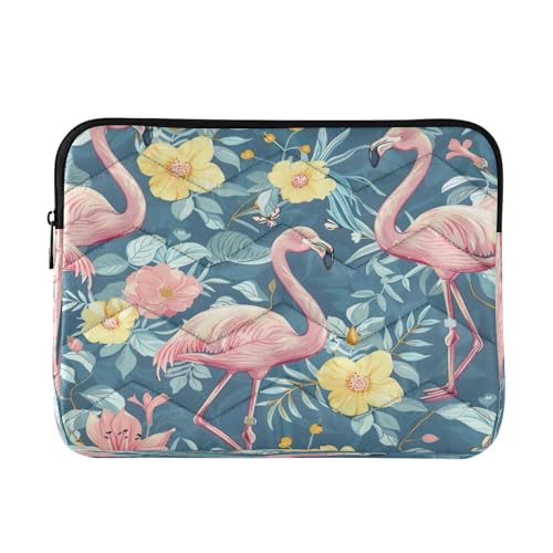 Funda para portátil 13-14 pulgadas impermeable rosa flamencos