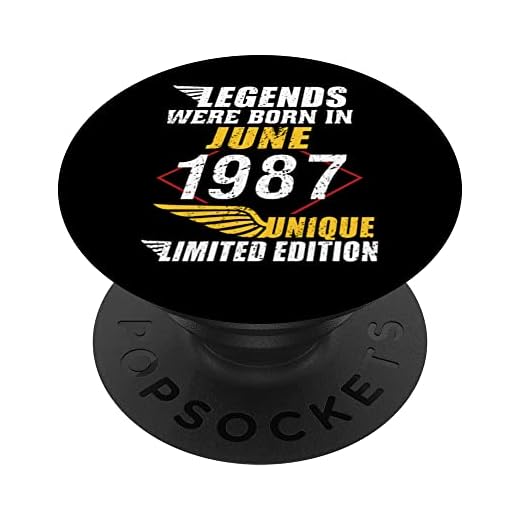 Cumpleaños Junio 1987 Edición Limitada Regalo Legend June PopSockets PopGrip Intercambiable