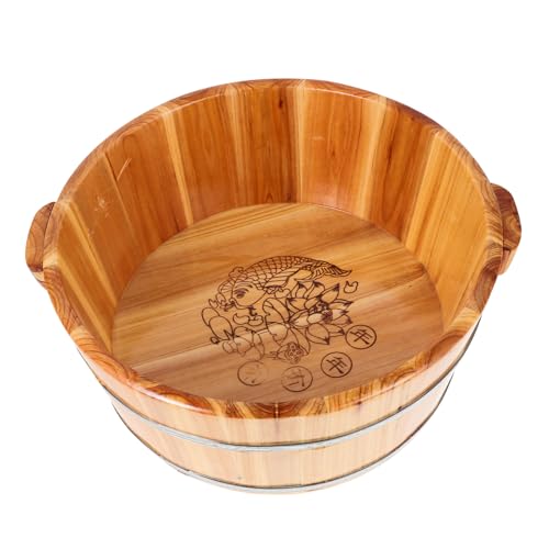 Cubeta de Madera para Baño de Pies Multiuso para Casa y Exterior miniatura 6