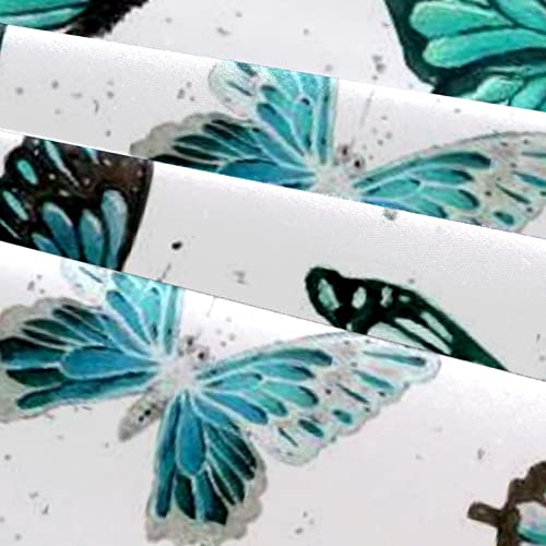 Parure de lit simple motif papillon rétro avec 2 taies d'oreiller - 6