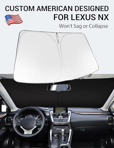 Image of Proadsy 2026 Upgrade Windshield Sun Shade Custom Fit 2015-2021 NX Foldable Front Sunshade Protector Sun Visor Blocks UV Rays Keep Car Cooler
