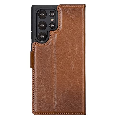 Bouletta Wallet Case For Samsung Galaxy S22 Ultra - Leather Detachable Magnetic Rfid Flip Folio Phone Cover With 4 Card Slots For Men And Women 6.8'' #TOP6