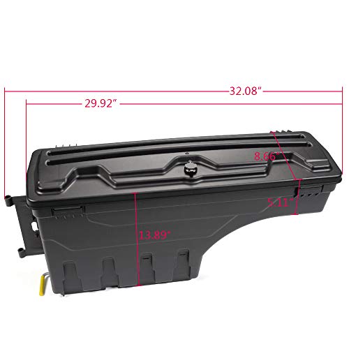 Truck Bed Storage Box Toolbox Compatible For Ford F-150 2015-2019 Passenger And Driver Side ( Left And Right Side) 2Pcs Set #TOP4
