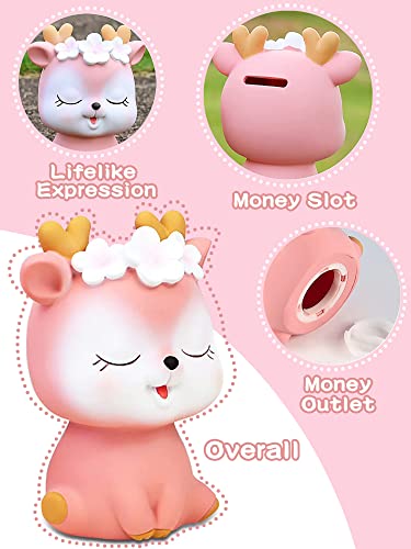 Piggy Bank Girls Cute Piggy Bank,Unbreakable Plastic Money Bank for Kids Girls Boys Adults,Personalized Home Decoration,Birthday/Christmas/New Year Gifts Piggy Bank Girls Cute Piggy Bank,Unbreakable Plastic Money Bank for Kids Girls Boys Adults,Personalized Home Decoration,Birthday/Christmas/New Year Gifts