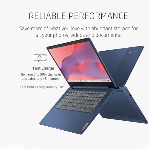Image of Lenovo 14'' FHD Touchscreen Slim 3 Chromebook Laptop for Business Student, 8-Core MediaTek Kompanio 520, 4GB RAM, 64GB eMMC, 256GB Micro SD Card, Wi-Fi6, Long-Battery Life, Chrome OS