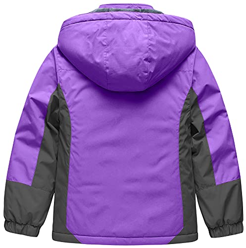 CREATMO US Girl's Waterproof Ski Jacket Warm Winter Snow Coat Windproof Snowboarding Rain Jacket