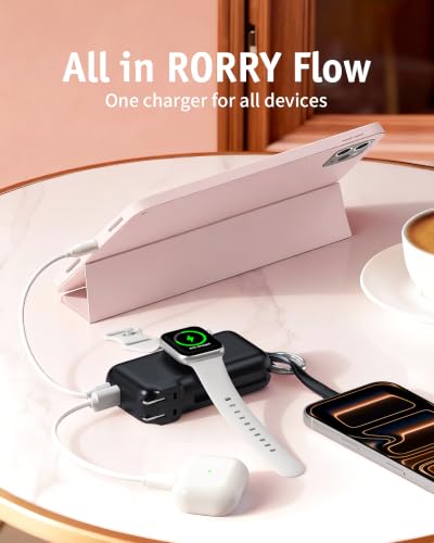 Image of RORRY Flow Portable Charger 10000mAh 40W Wall Plug Power Bank Battery Pack