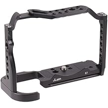 FocusFoto Camera Cage Video Filmmaking Stabilizer Rig Aluminium Alloy Extension Frame with Cold Shoe and 1/4" 3/8" Screw Mouting for Canon EOS R7 Mirrorless Camera