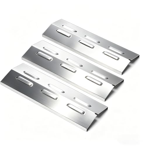 GFTIME 36,5 x 12cm Edelstahl Brennerabdeckung Ersatzteile für Enders Chicago 3 Gasgrill Zubehör, für Enders Boston Pro 3K/6 Kr Turbo, Tepro 3561, Barbecook Brahma 4.0, Aromaschienen Heizplatte 3 Stück