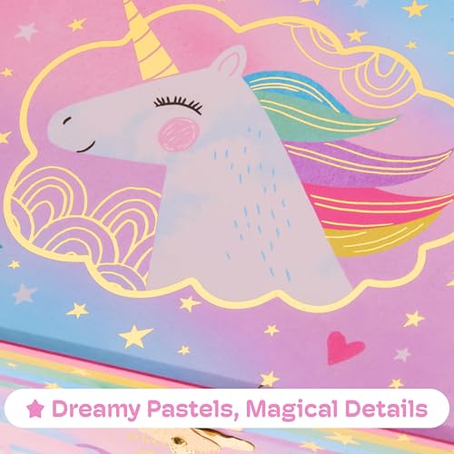 Jewelkeeper Girls Unicorn Jewellery Box with Spinning Unicorn, Cotton Candy Magical Horse Design, Beautiful Dreamer Tune, Kids Musical Jewellery Box fir Girls Birthday Presents