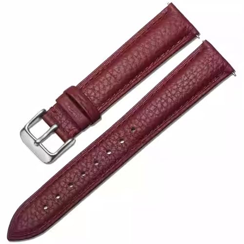 Image of Genuine Leather Watch Band Hand-Stitched Texture Padded Italian Leather Strap Quick Release 12mm 13mm 14mm 15mm 16mm 17mm 18mm 19mm 20mm 21mm 22mm 23mm 24mm Replacement Band for Women Men