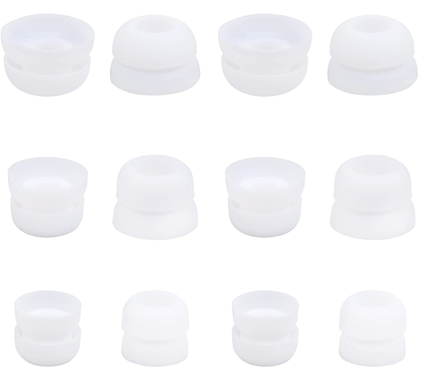ALXCD Double Flange Eartips Compatible with Beats Studio Buds, S/M/L Sizes 6 Pairs Double Flange Earbud Tips Ear Tips, Compatible with Beats Studio Buds, White SML-image-38