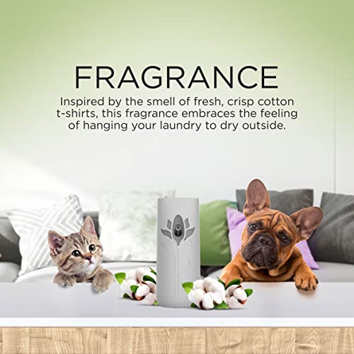 Image of Air Wick Automatic Spray Fresh New Day, 2ct, Pet Fresh Cotton, Air Freshener, Essential Oils, Odor Neutralization