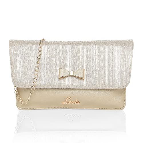 Lavie Women’s Gilter Envelope Clutch Gold Metallic Ladies Purse Handbag