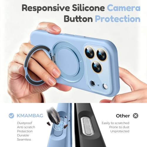 Image of Silicone Case for iPhone 17 Pro with 360 Magnetic Stand Fit for MagSafe