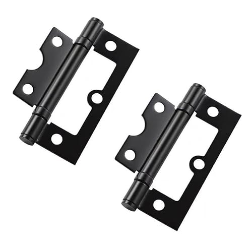 Flush Hinges,Door Hinges,2 Pieces Stainless Steel Folding Butt Hinges for Home Furniture Hardware Door Hinge, Strong and Durable Hinges