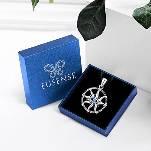 Evil Eye Necklace Women 925 Sterling Silver Evil Eye Pendant Nazar Necklace Amulets For Witchcraft Protection Men Evil Eye Necklace Silver Plated Mal De Ojo Jewelry Wicca Charms Blue Evil Eye De Plata 925 Bad Eye Protection Necklace Negative Energy Third Eye Pendant Sun Star Moon Witchy Necklace Good Lucky Amulet Evil Eye Collier Women Amulet For Protection From Evil Eye Wiccan Ward Off Devil Eyes Pagan Witch Ojo Turco Protection Pregnant Women Protection Piritual #TOP3