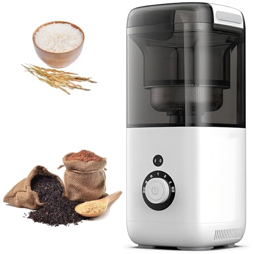 Fresatrice di riso da 300w, separatore automatico del crusca di riso con misurino, capacità di 480ml, 7 ingranaggi per la fresatura di precisione, produzione rapida di riso di 3 minuti per la casa, az