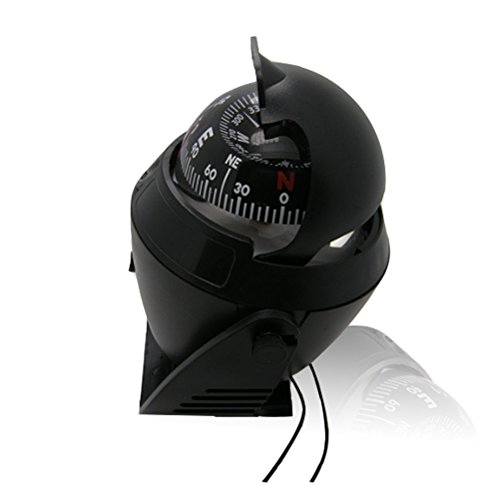 Electronic LED Light Marine Digital Compass Suitable for Car Boat and Truck Black White - Image 6