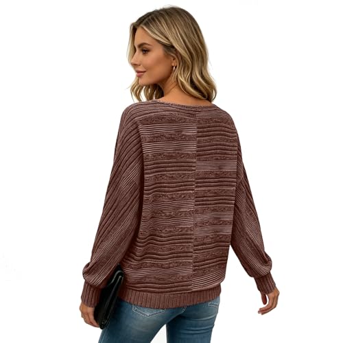 Image of Women's Batwing Tunic Tops, Long Sleeve Shirts Blouses, Business Casual Sweater for Office Work