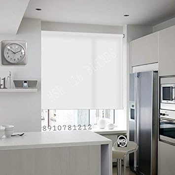 MSR 116 Roller Blinds/Curtains and Shades for Home Furnishing(Balcony,Kitchen,Bedroom,Bathroom etc) White (4.5 ft(W) 4 ft(H))