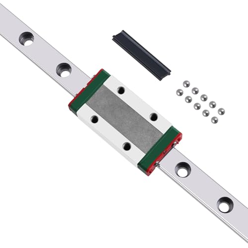 KITISUNI MGN12 リニアレール 500mm ミニチュア直線ガイド スライドレール CNC 3Dプリンタ対応 高精度 ガイドレール MGN12Hブロック付